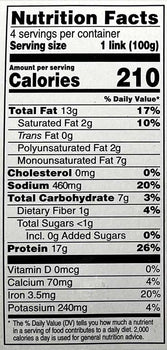 Beyond Meat - Plant-Based Sausage Links, Brat Original, 14oz