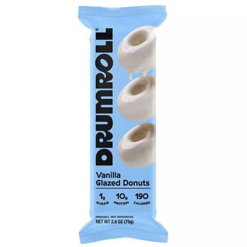 Drumroll Snacks - Mini Vanilla Glazed Donuts 3pk, 2.6oz