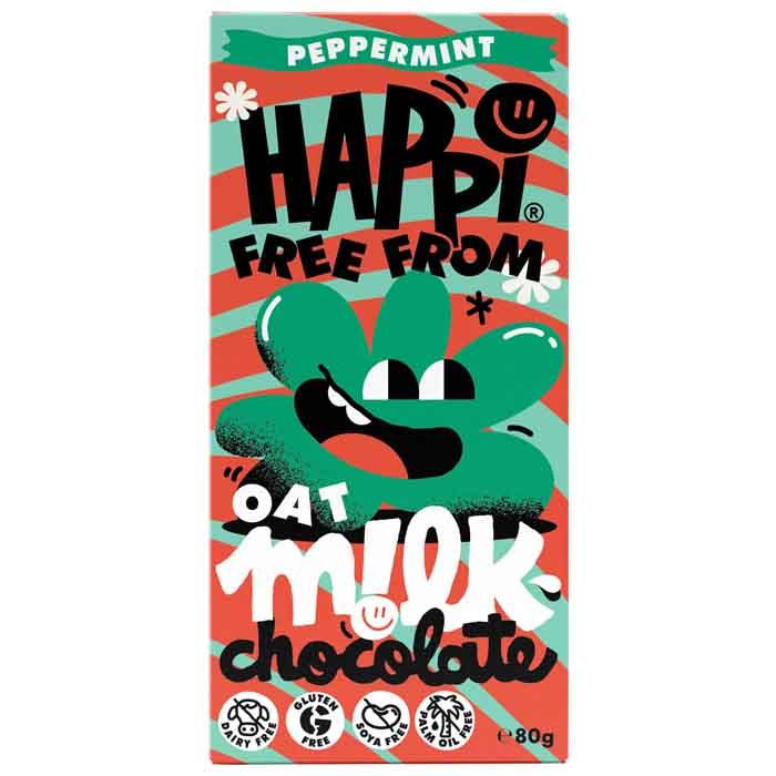 Happi Christmas Oat M!Lk Chocolate Bar Candycane, 80g Vegan Essentials