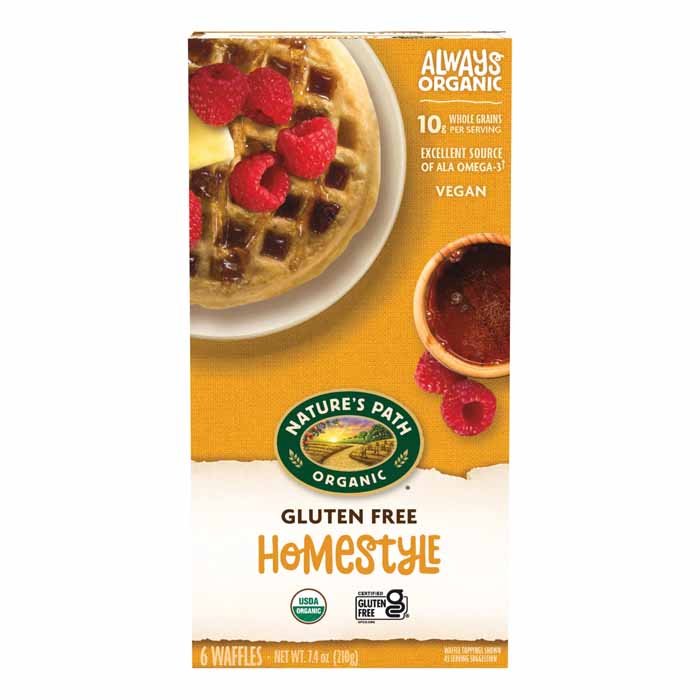 Nature's Path GlutenFree Waffles Organic, Delicious & NonGMO Vegan Essentials