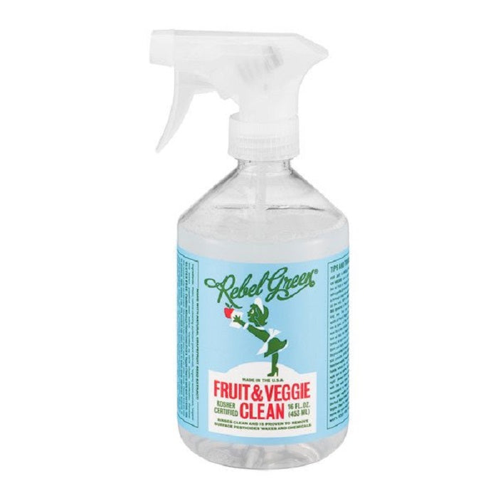 Rebel Green Fruit & Veggie Clean 17oz Natural, Effective Wash Vegan