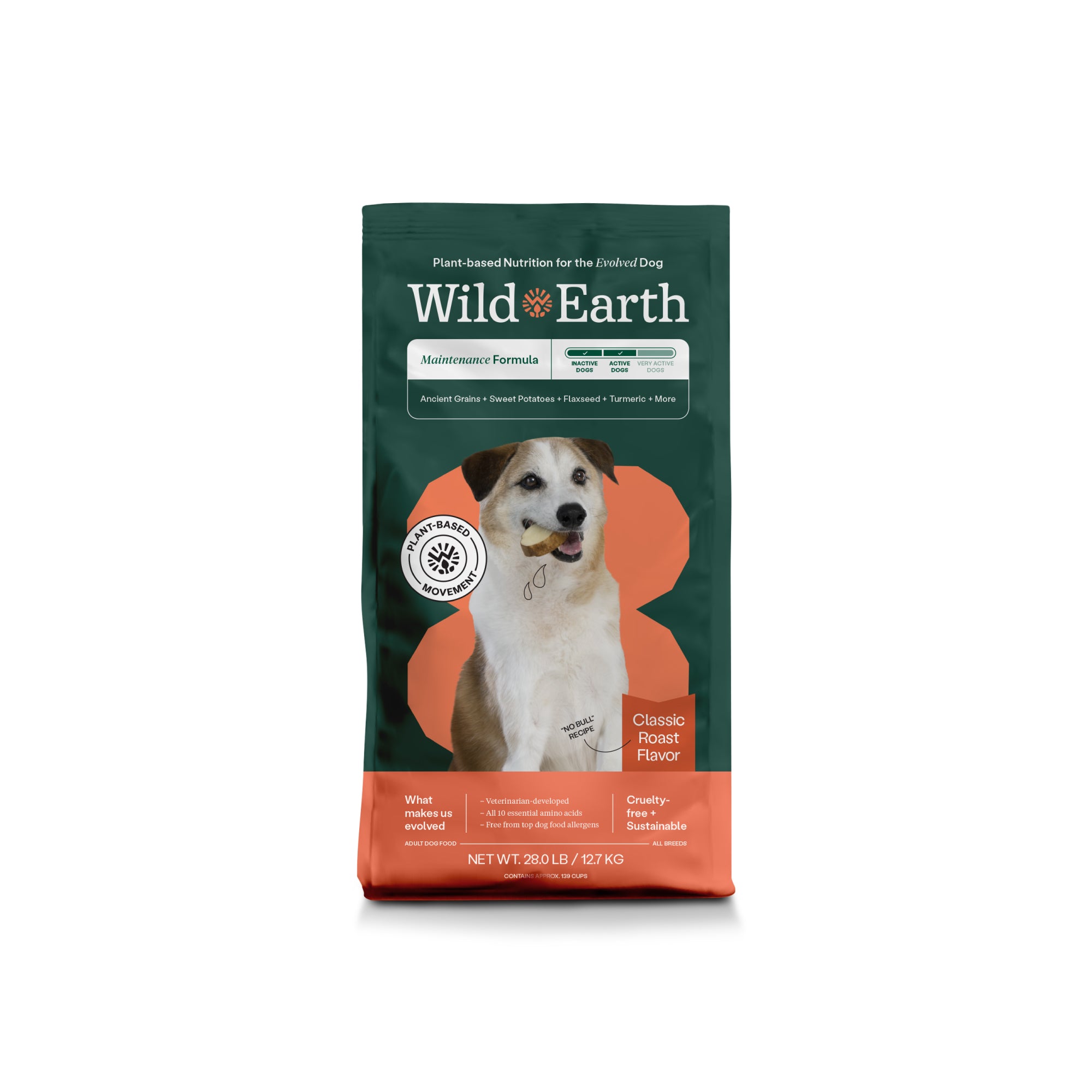 Wild Earth Dog Food Classic Roast, Multiple Sizes Vegan Essentials