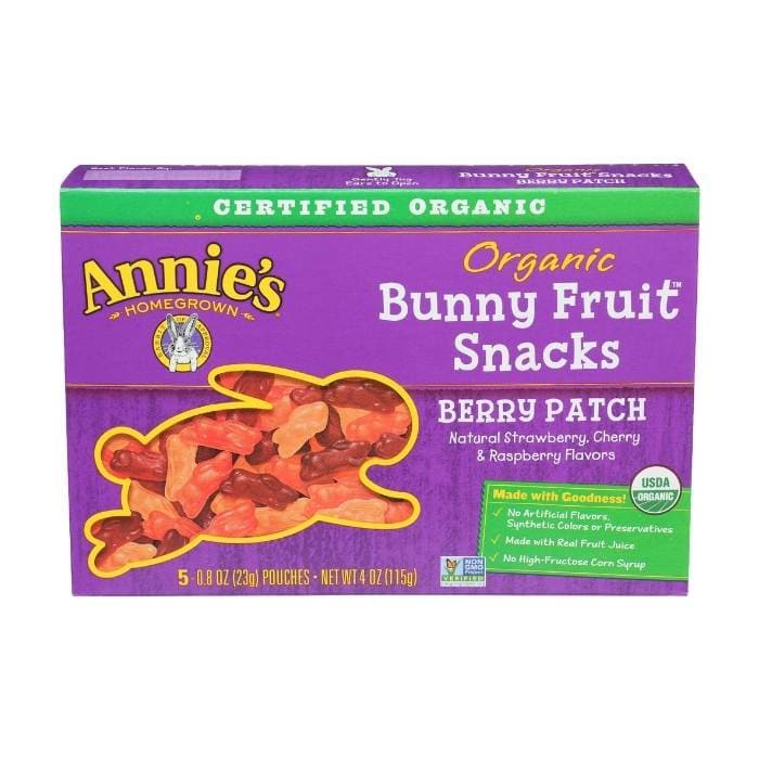 Annie's Homegrown Bunny Fruit Snacks Berry Fruit, 5ct Vegan