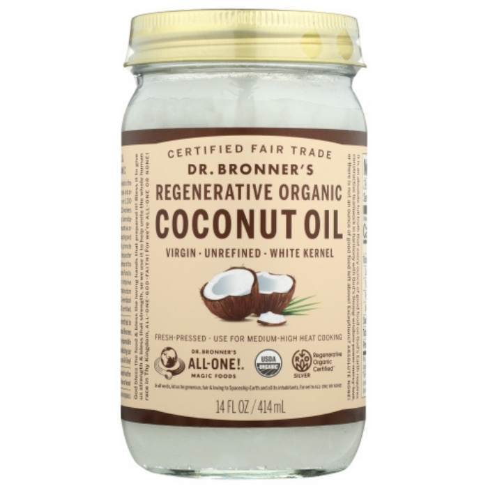 Dr. Bronner's Organic Coconut Oil, 14ozwhitekernel Vegan Essentials