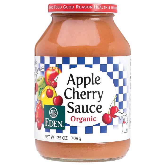 Eden Foods Organic Apple Cherry Sauce, 25oz Vegan Essentials