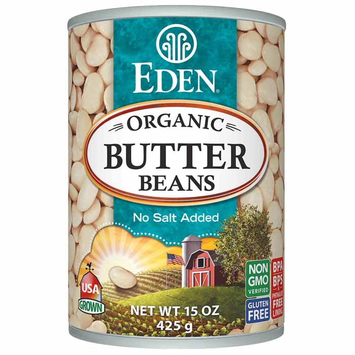 Eden Foods Organic Butter Beans, 15oz Vegan Essentials