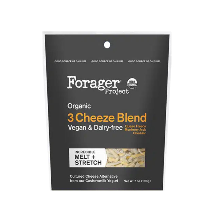 Forager Three Cheese Blend, 7 Oz Vegan Essentials