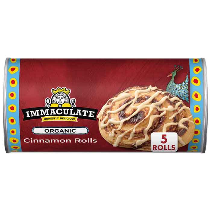 Immaculate Baking Organic Cinnamon Rolls with Icing, 17.5oz Sweet Treat Vegan Essentials
