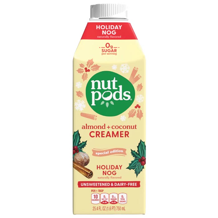 Nutpods Creamer Holiday Nog, 25.4fl Vegan Essentials