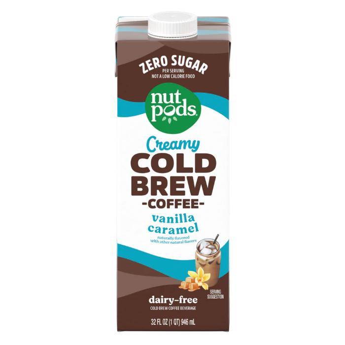 Nutpods Creamy Cold Brew Coffee Zero Sugar Vanilla Caramel, 32oz