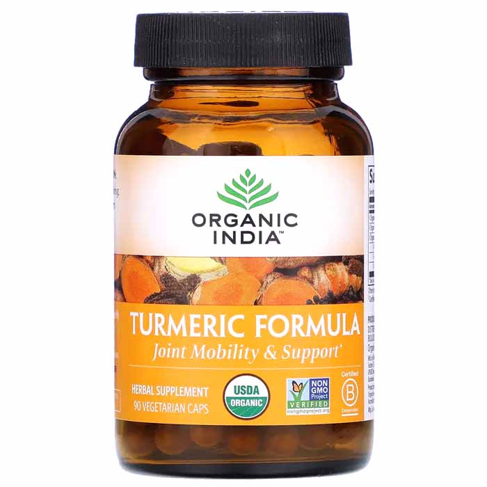Organic India Organic Turmeric Formula Capsules, 90 Capsules Vegan Essentials