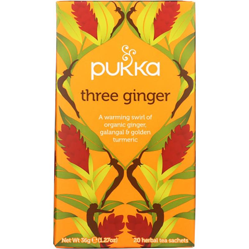 Pukka - Three Ginger Organic Herbal Tea, 1.27oz – Vegan Essentials