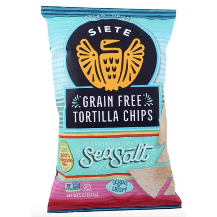 Siete Tortilla Chips Sea Salt, 5oz Vegan Essentials