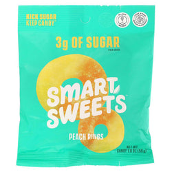SmartSweets - Peach Rings, 1.8oz