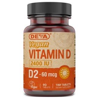 Deva - Vegan Vitamin D2 - 2400 IU