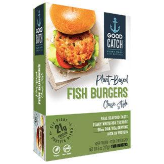 Good Catch Salmon Burgers, Plant-Based, Classic Style 2 ea, Frozen Foods