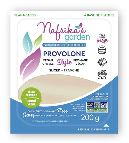 Nafsika's Garden - Vegan Cheese - Provolone Slices, 7.05oz