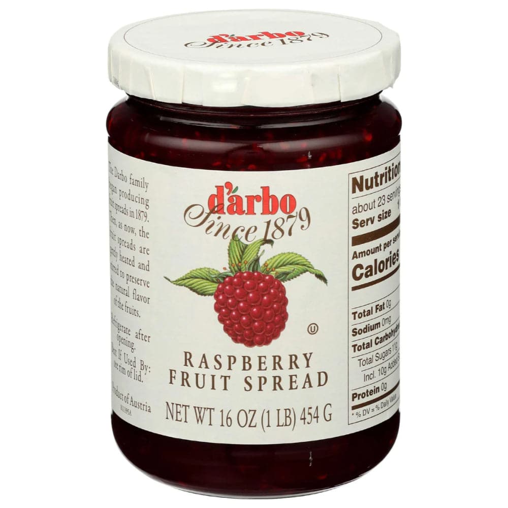 D'Arbo - Gluten Free Fruit Spread Raspberry, 16 Oz