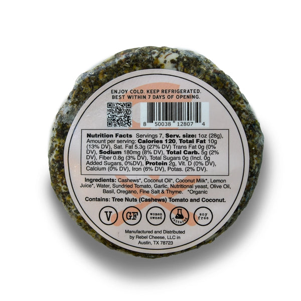Rebel Cheese - Plant Based Tomato Herb Fromage, 7oz