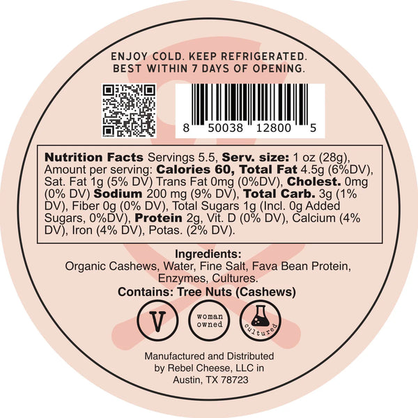Rebel Cheese - Plant Based Brie, 5.6oz