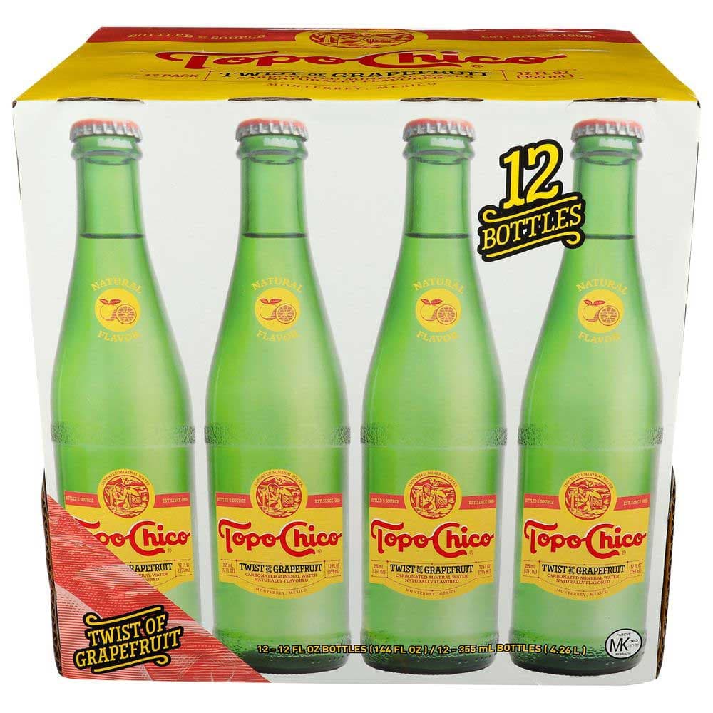 Topo Chico - Twist of Grapefruit Sparkling Mineral Water 144 FO - (Pack of 1)