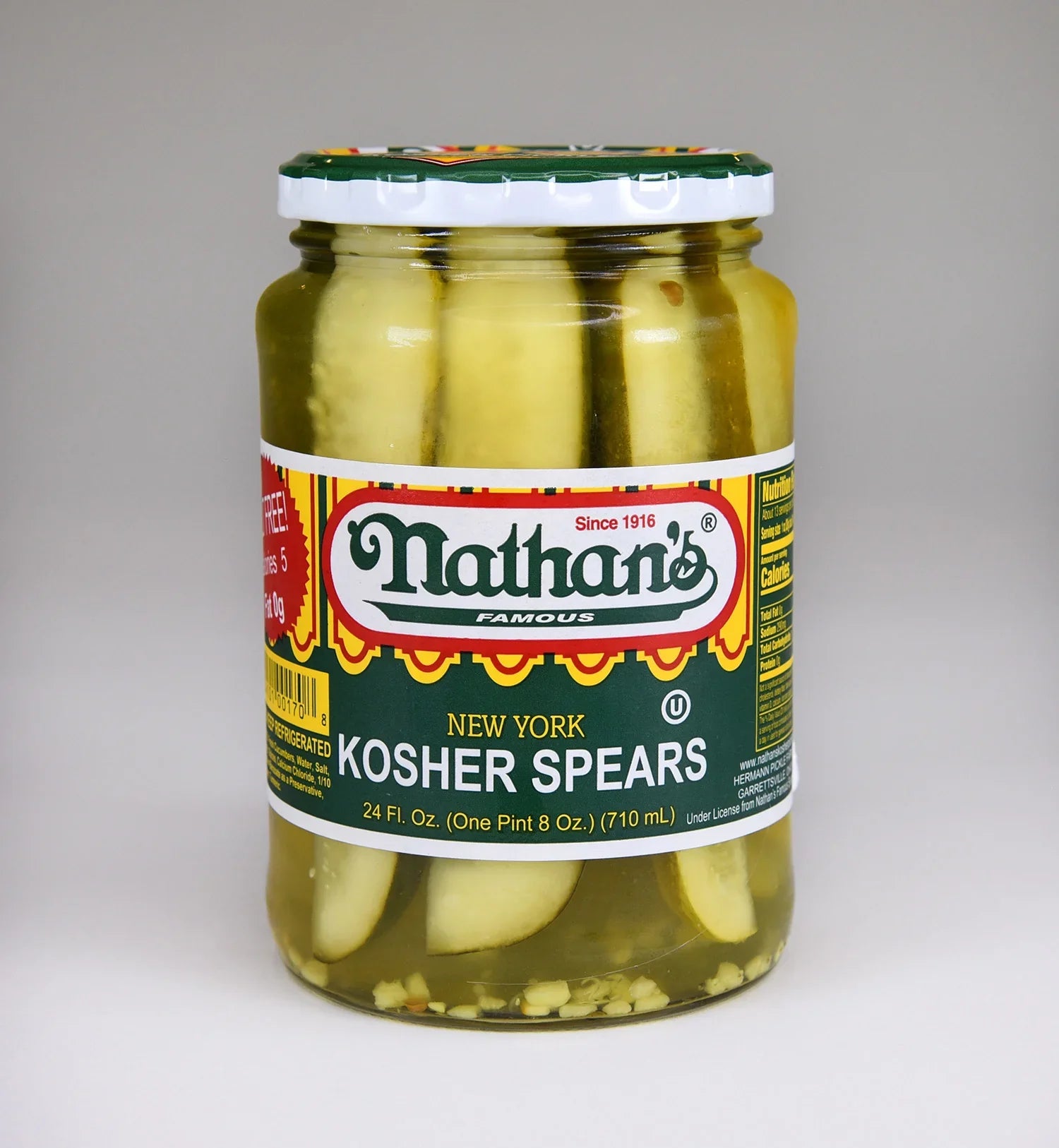 HERMANNS - PICKLE KOSHER SPEARS 24 OZ - Pack of 12