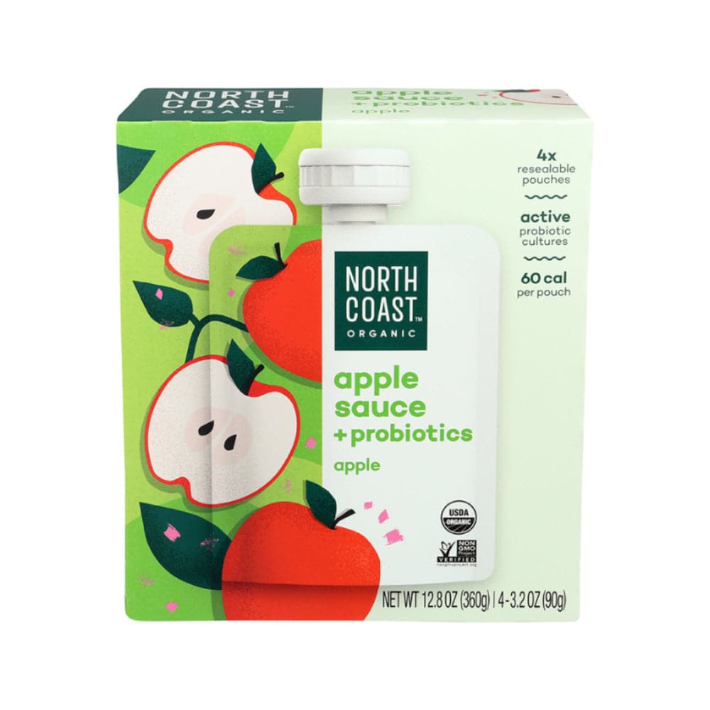 North Coast - Organic Probiotic Apple Sauce Pouch 12.8 OZ - (Pack of 6)