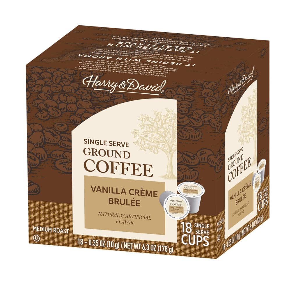 Harry & David - Single Serve Ground Coffee Cups Vanilla Crème Brulée