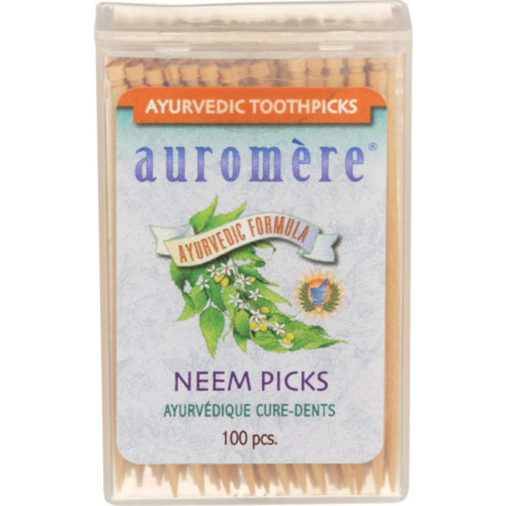 Auromere - Ayurvedic Toothpicks Neem Dental, 100 Pcs