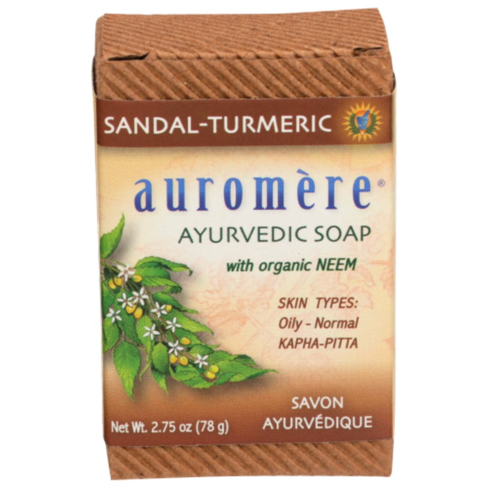 Auromere - Organic Sandal-Turmeric Ayurvedic Soap, 2.75 oz