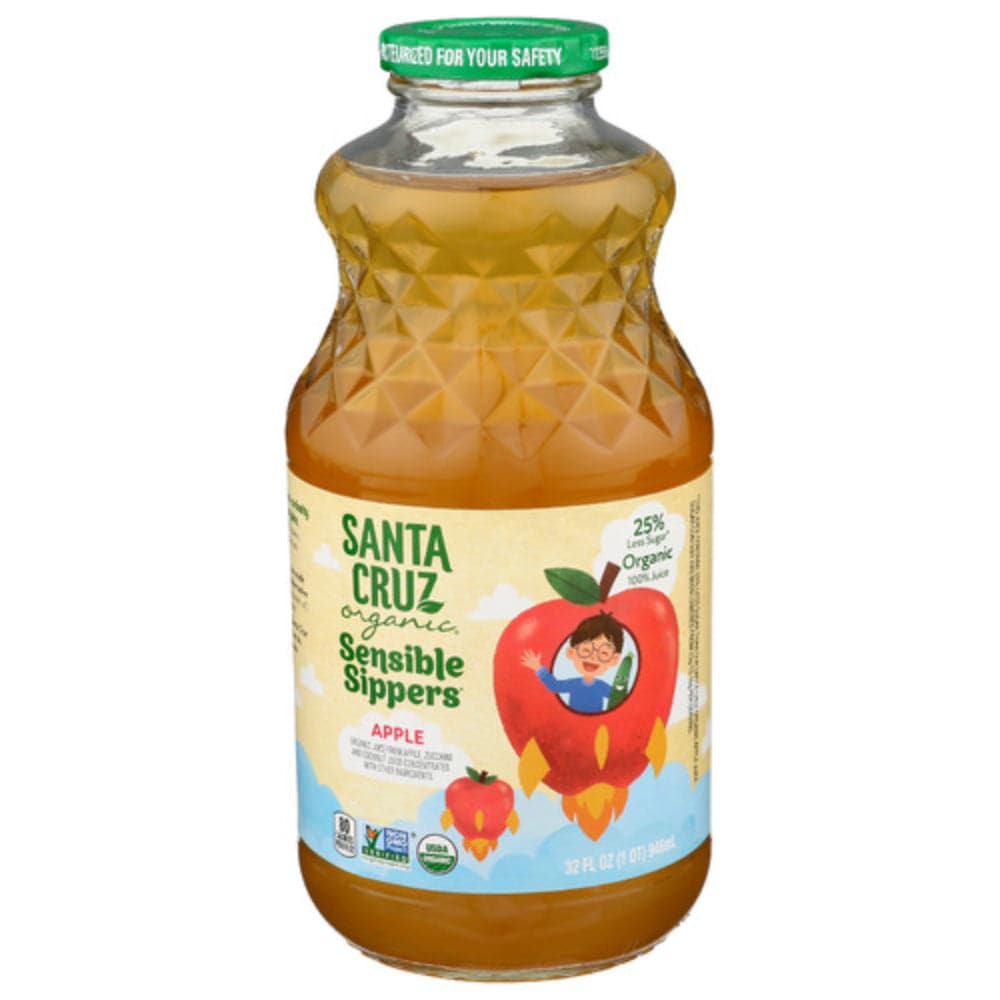 Santa Cruz - Organic Sensible Sippers Apple Juice 32 FO - (Pack of 6)