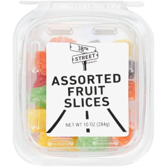 38th Street - Fruit Assorted Slices Tub, 10 Oz - Pack of 12