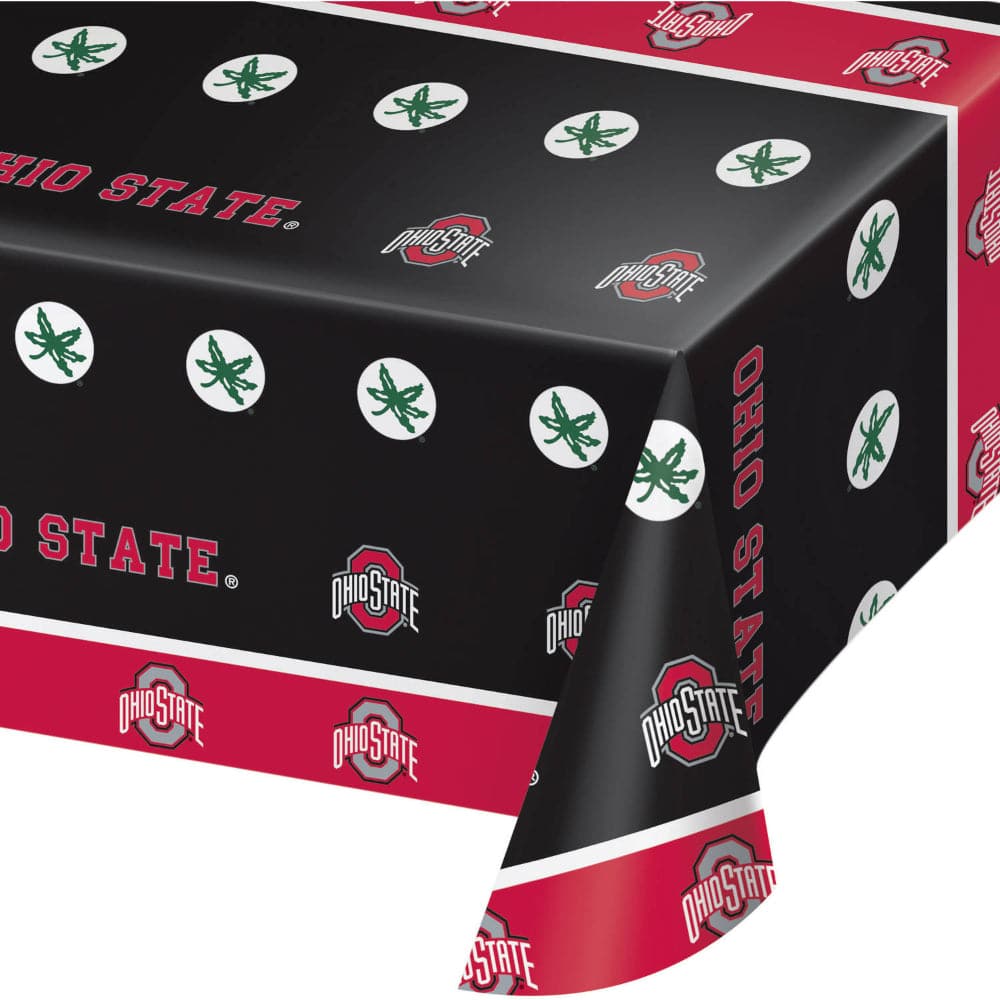 Creative Converting - Ohio State University Plastic Table Cover, 1 Each