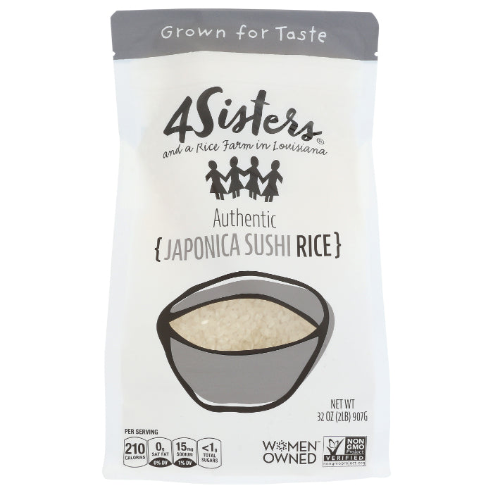 4 Sisters - Rice Short Grain Japonica, 2 Lb - Pack of 6