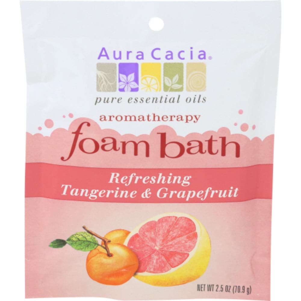 Aura Cacia - Aromatherapy Foam Bath Tangerine & Grapefruit Refreshing, 2.5 oz