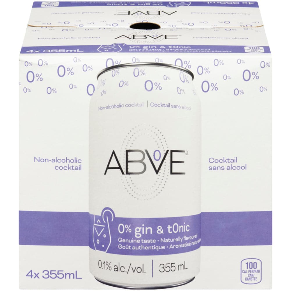 Above - Gin And Tonic Non Alcoholic Cocktails 4Pk 48 FO - Pack of 6