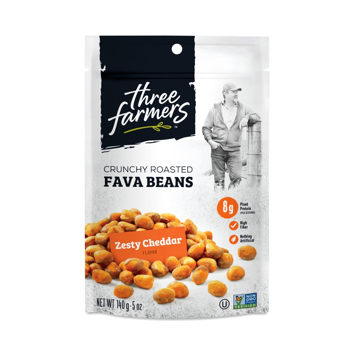 Three Farmers Foods Inc Beans Roasted Fava Zesty 5 Oz - Pack Of 6