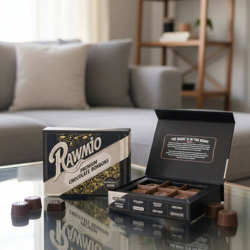 Rawmio - Premium Chocolate Bonbons - Coconut Milk Chocolate, 6 Count