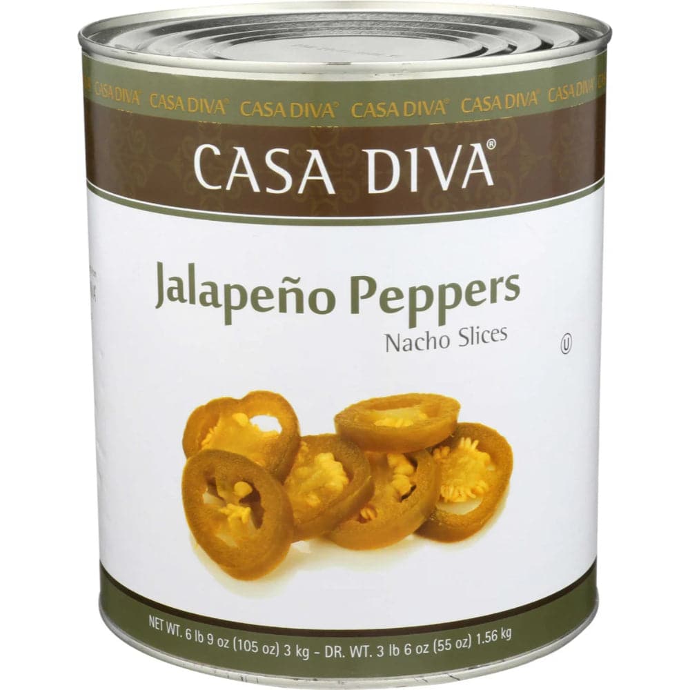 CASA DIVA - Jalapeno Sliced Peppers, 3.6 Lbs