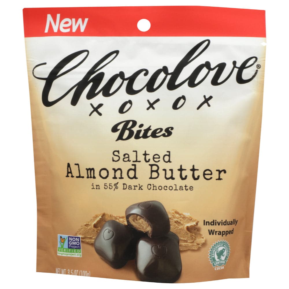 Chocolove - Salted Almond Butter In Dark Chocolate Bites, 3.5 Oz