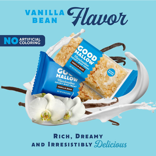 Good Mallow - Marshmallow Crispy Rice Treats - Vanilla, 1.2oz