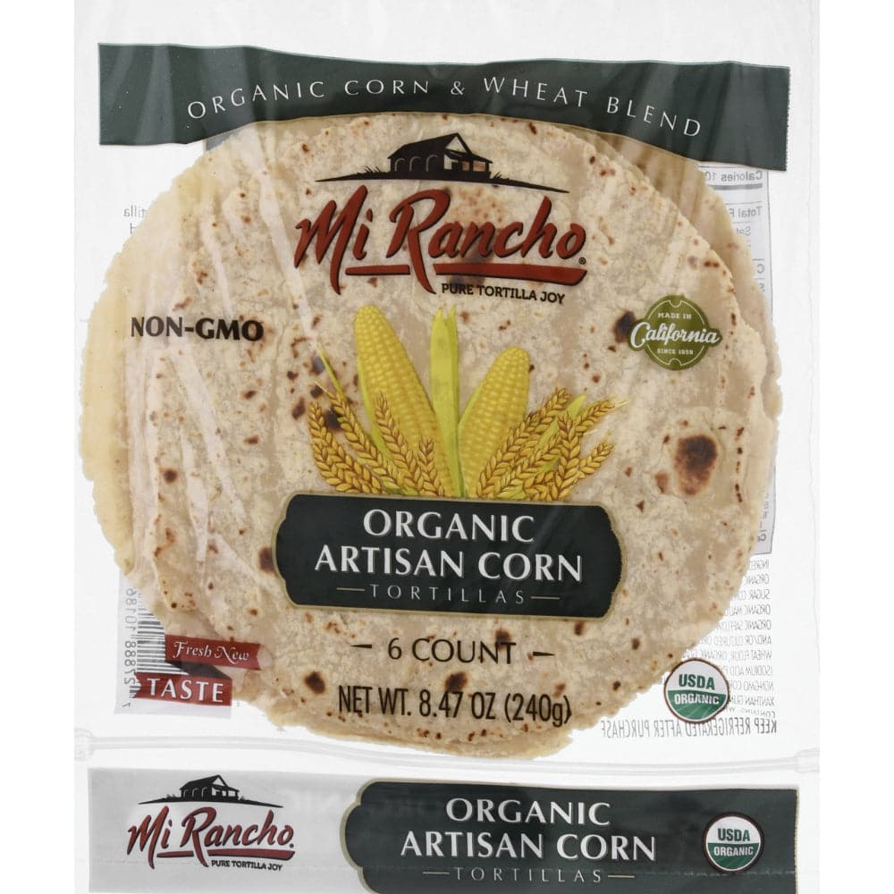 Mi Rancho - Organic Artisan Corn Tortillas, 6 Count, 8.4 Oz