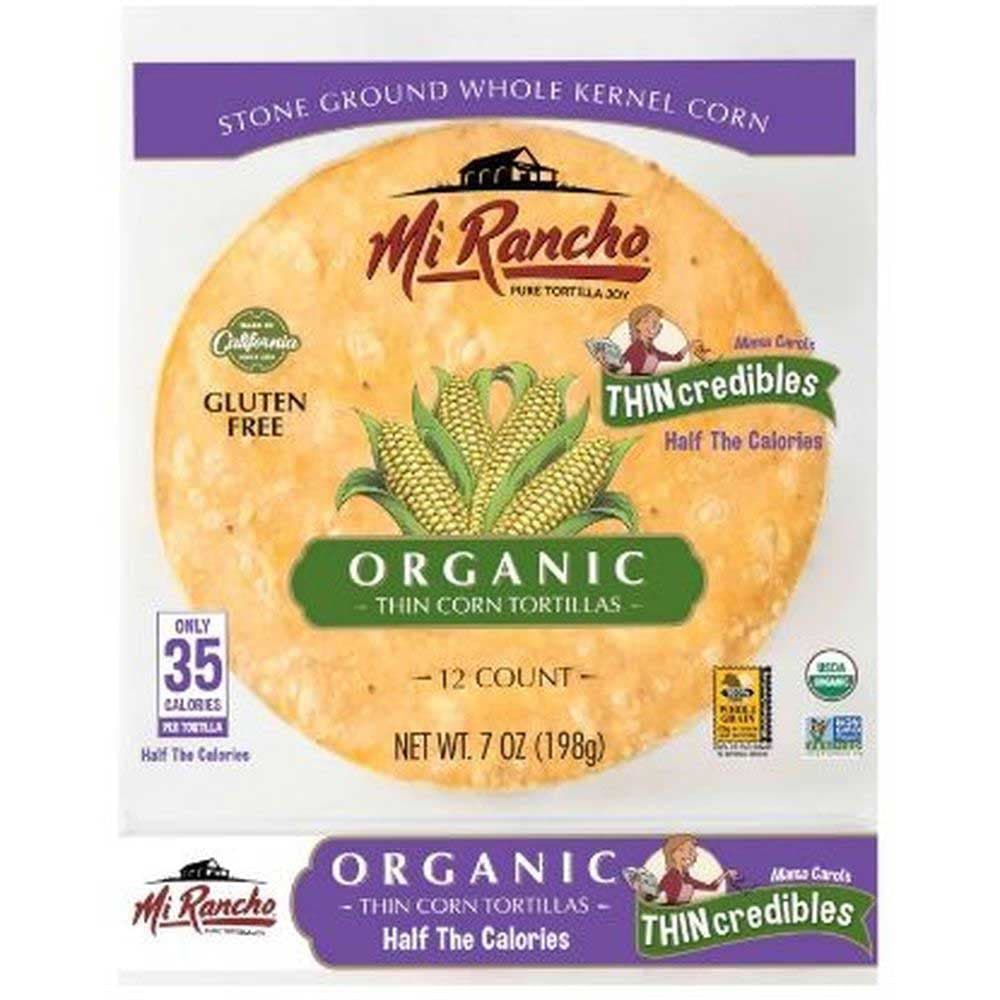 Mi Rancho - Organic Corn Thincredibles Tortilla Bread, 12 Count, 7 Oz