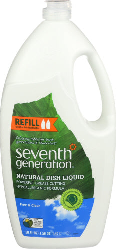 Seventh Generation Dishwash Liquid Free & Clear 50 Oz - Pack Of 3