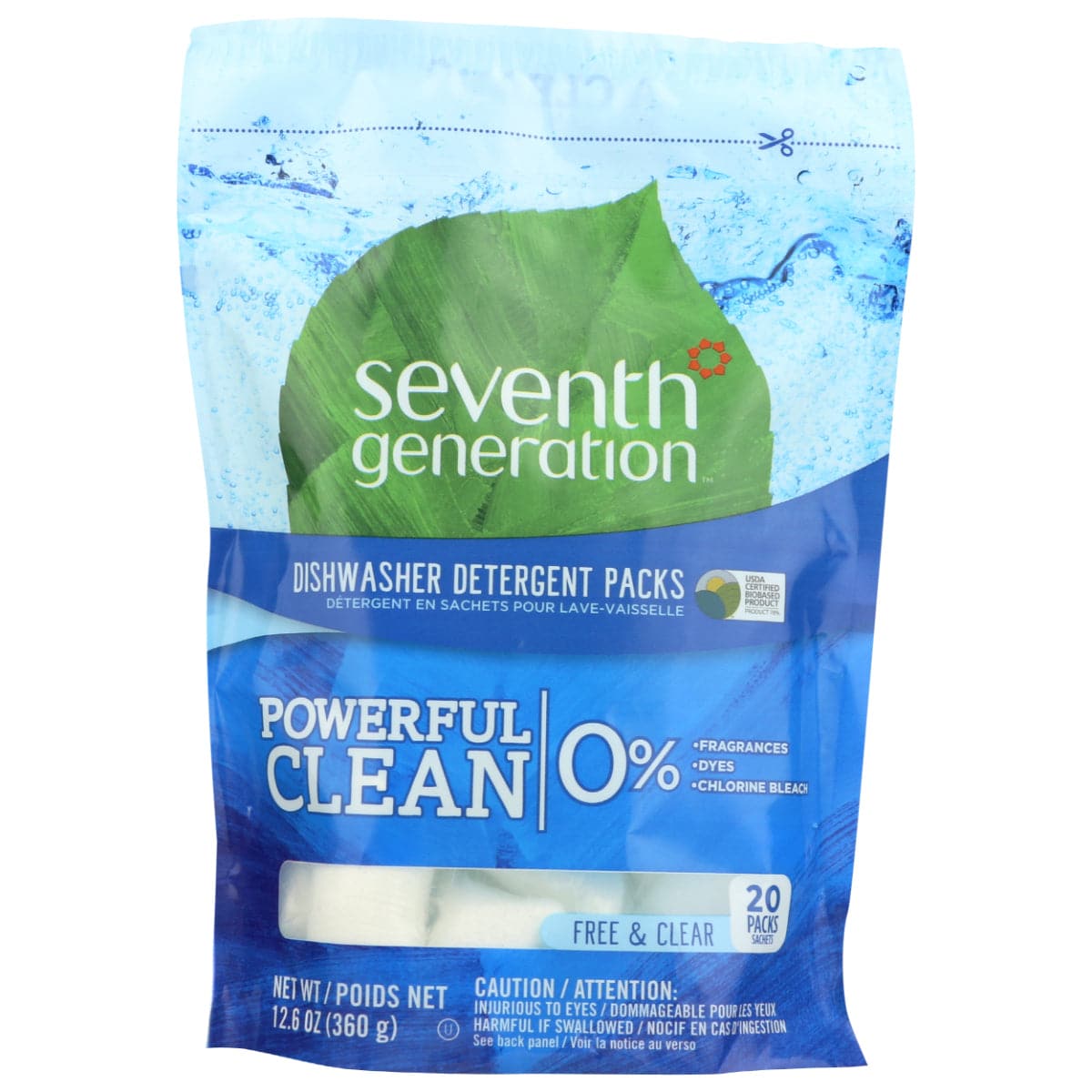 Seventh Generation - Dishwasher Detergent Packs Free & Clear 1 Ea - Pack Of 1