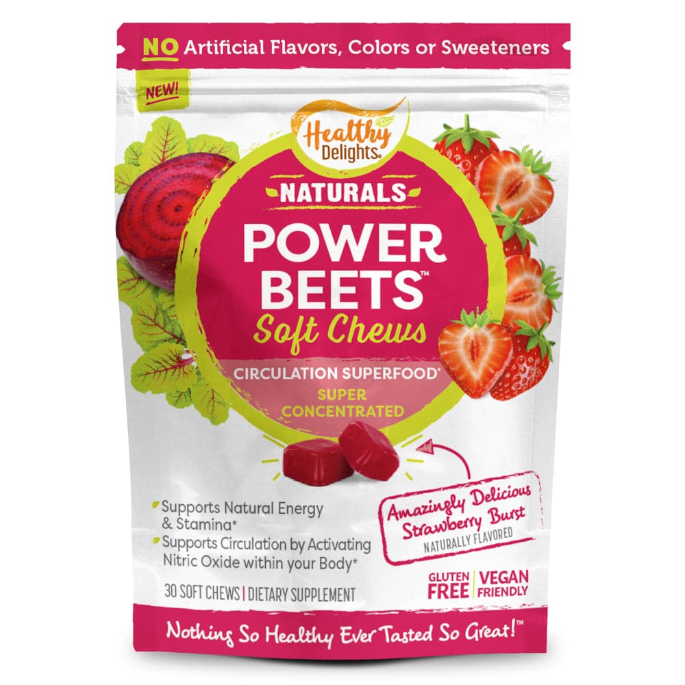 Healthy Delights - Organic Natural Power Beets Soft Chews, Strawberry Burst