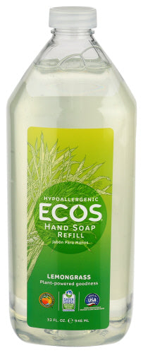 Ecos - Hand Soap Refill, Lemongrass, 32 oz - Pack of 6