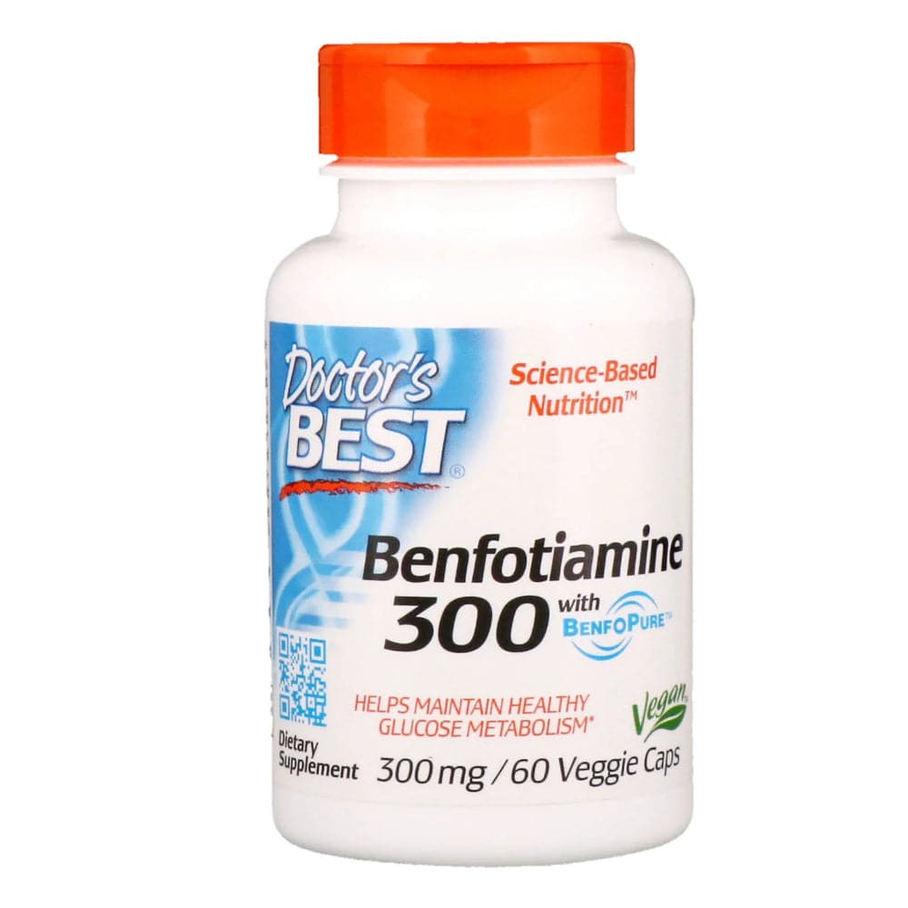 Doctor'S Best - Benfotiamine 300 Fat-Soluble Vitamin B1 300 Mg, 60 Capsules