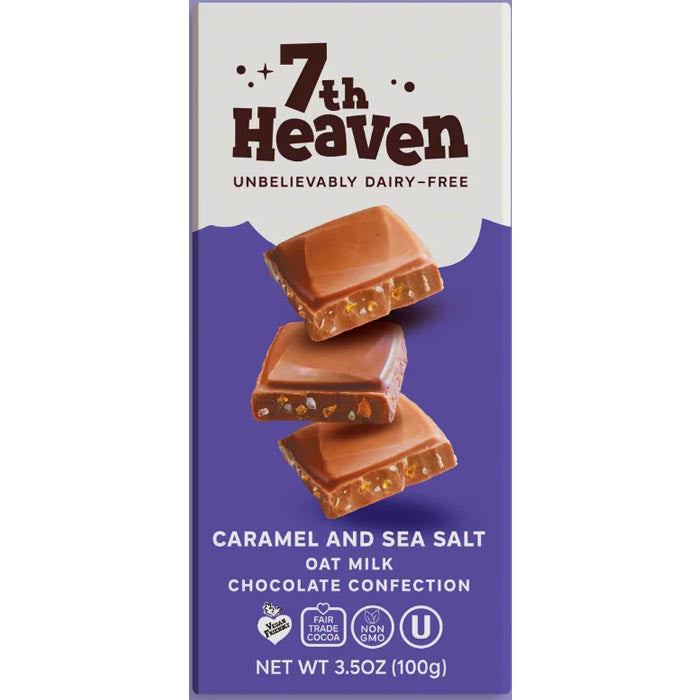 7th Heaven - Caramel & Sea Salt Chocolate Bar, 3.5oz