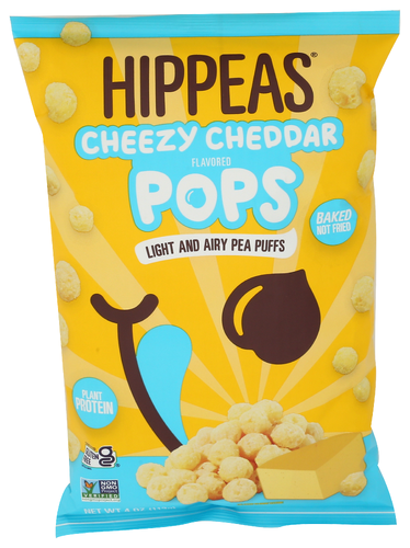 Hippeas - Chickpea Pops - Vegan Cheezy Cheddar, 4oz